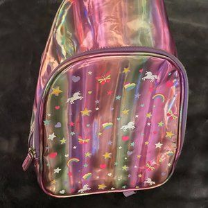 ♥ Girls Holographic Rainbow Crossbody Mini Backpack ♥